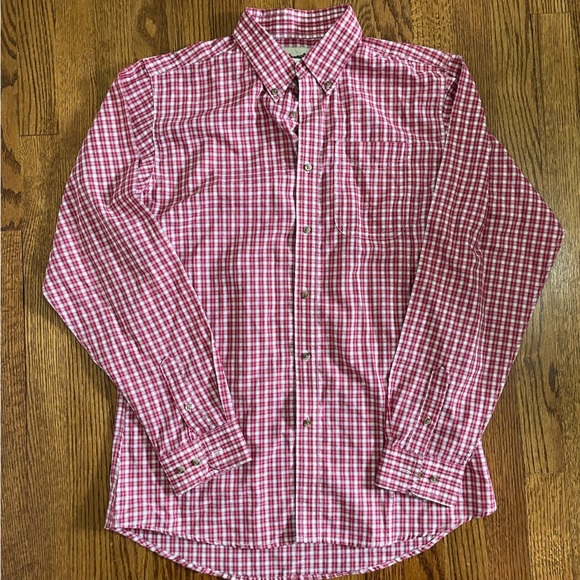 Wrangler Riata Boys Button Down Collar Red White Plaid Long Sleeve Size XXL - Picture 1 of 8